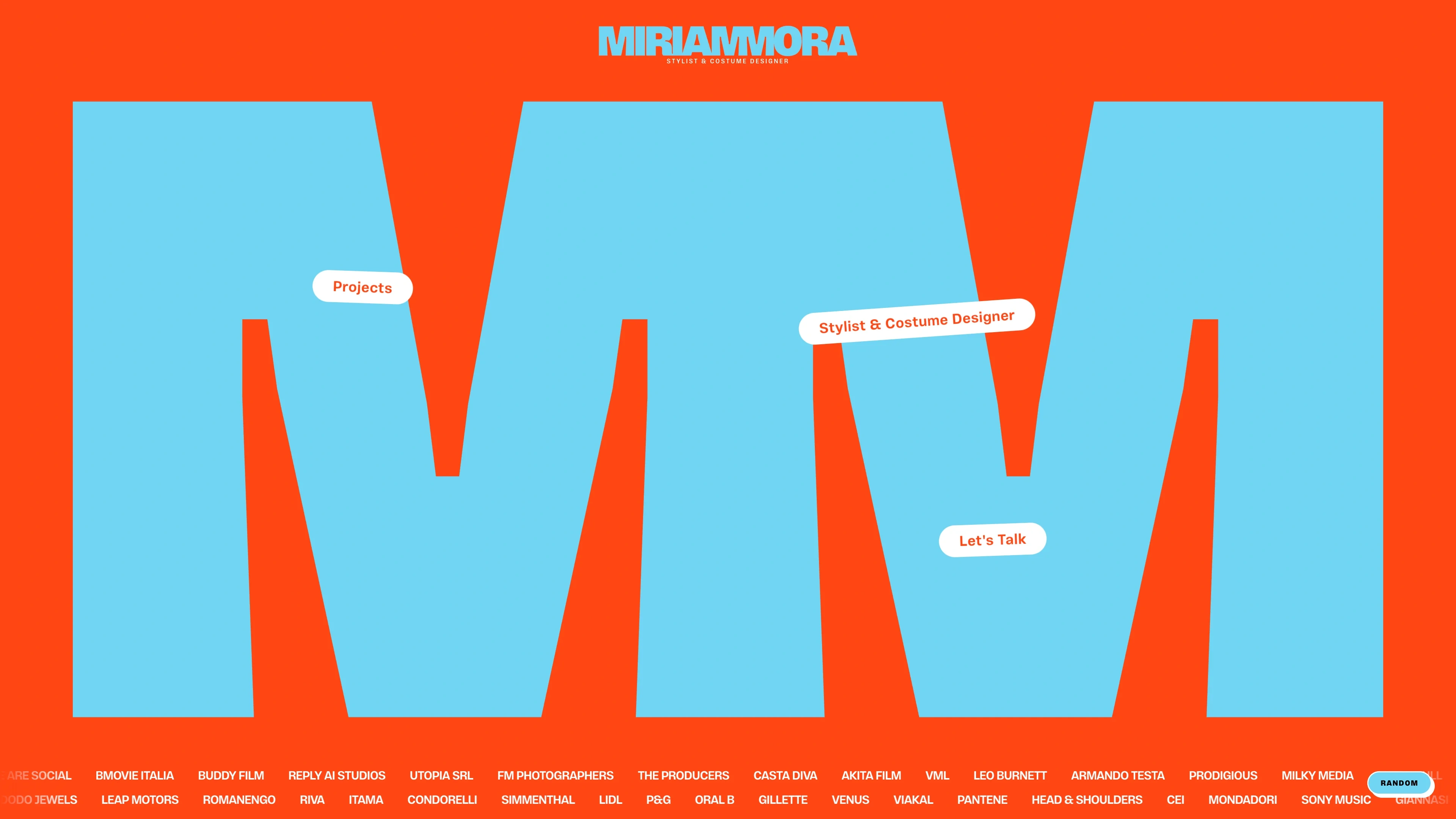 Miriam Mora — website overview