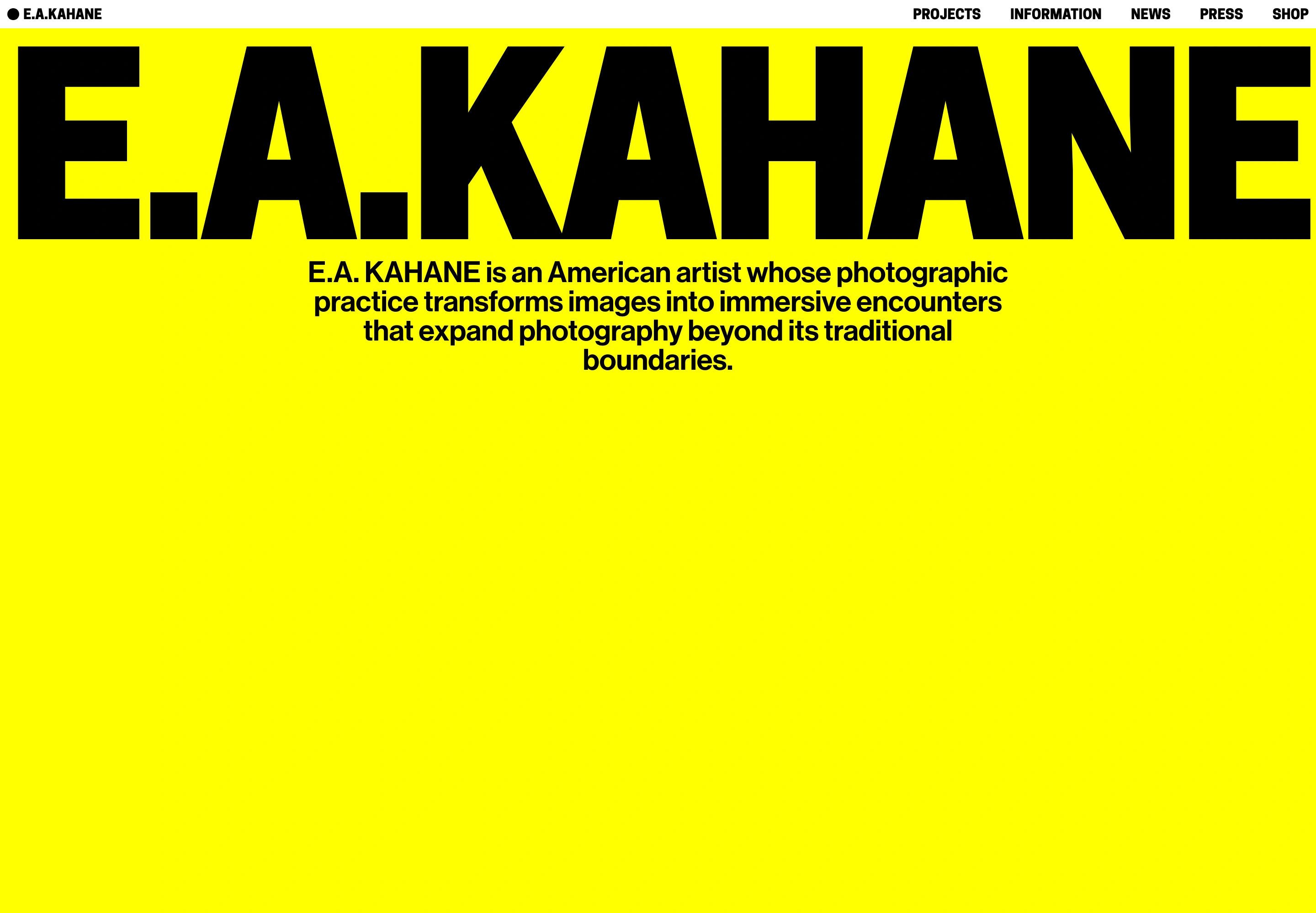 E.A. Kahane — website overview