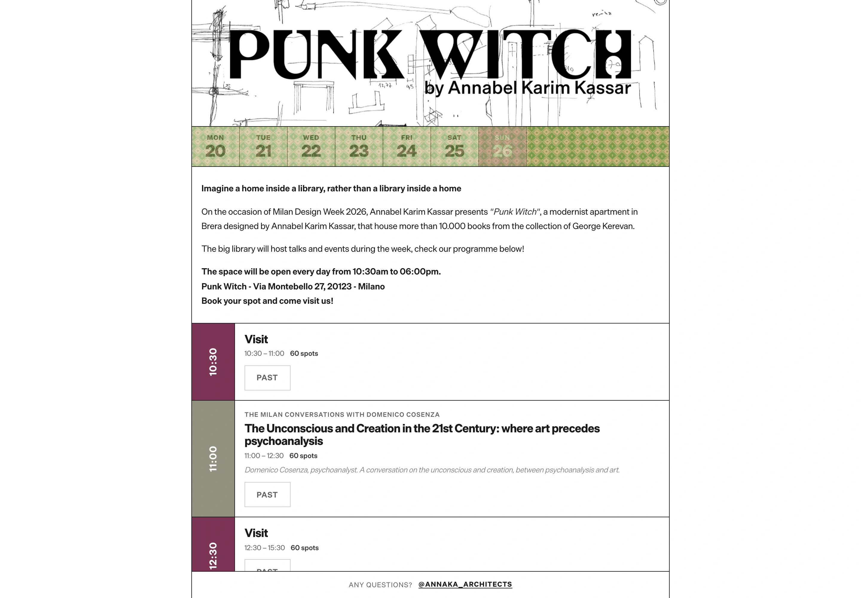 Punk Witch — website overview