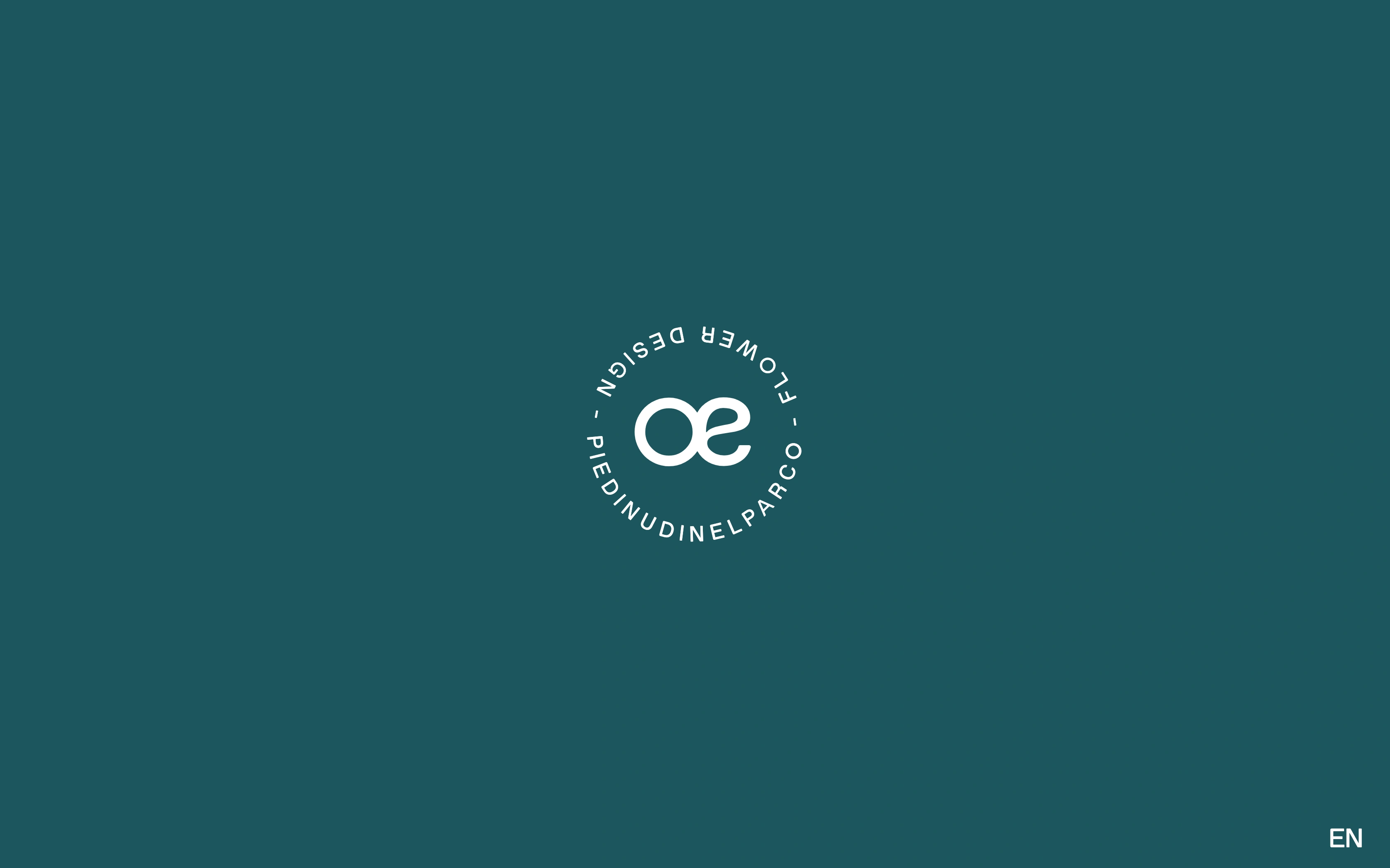 Blœm desktop home — the circular œ stamp on the pine teal panel