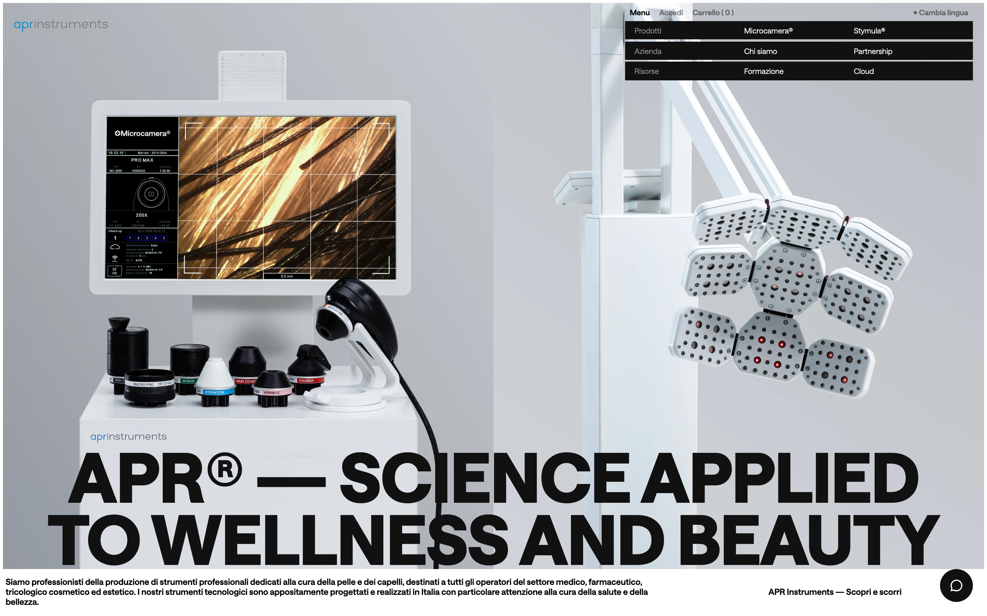 APR Instruments desktop home — hero with instrument line-up