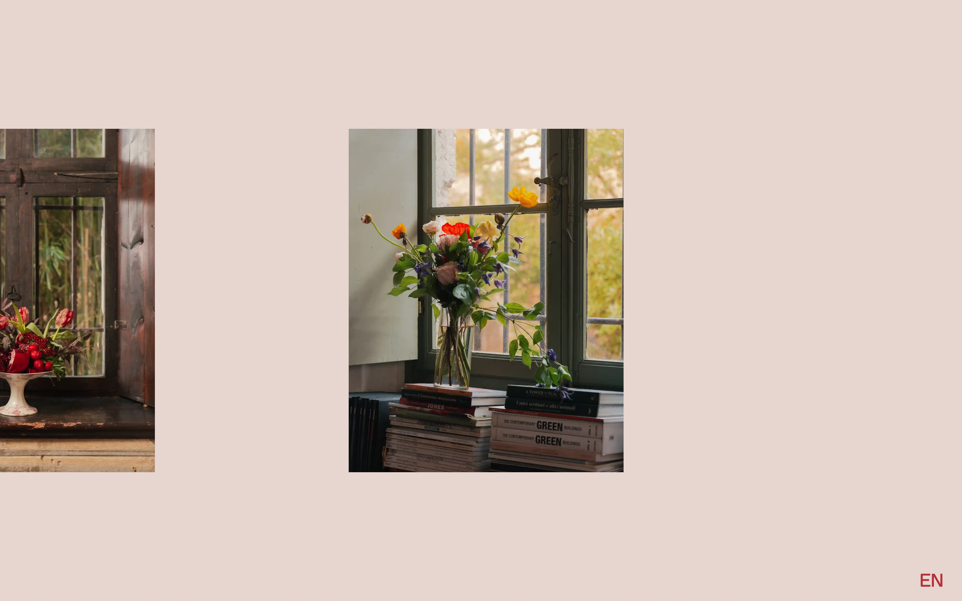 Blœm desktop — entryway and window composition plates
