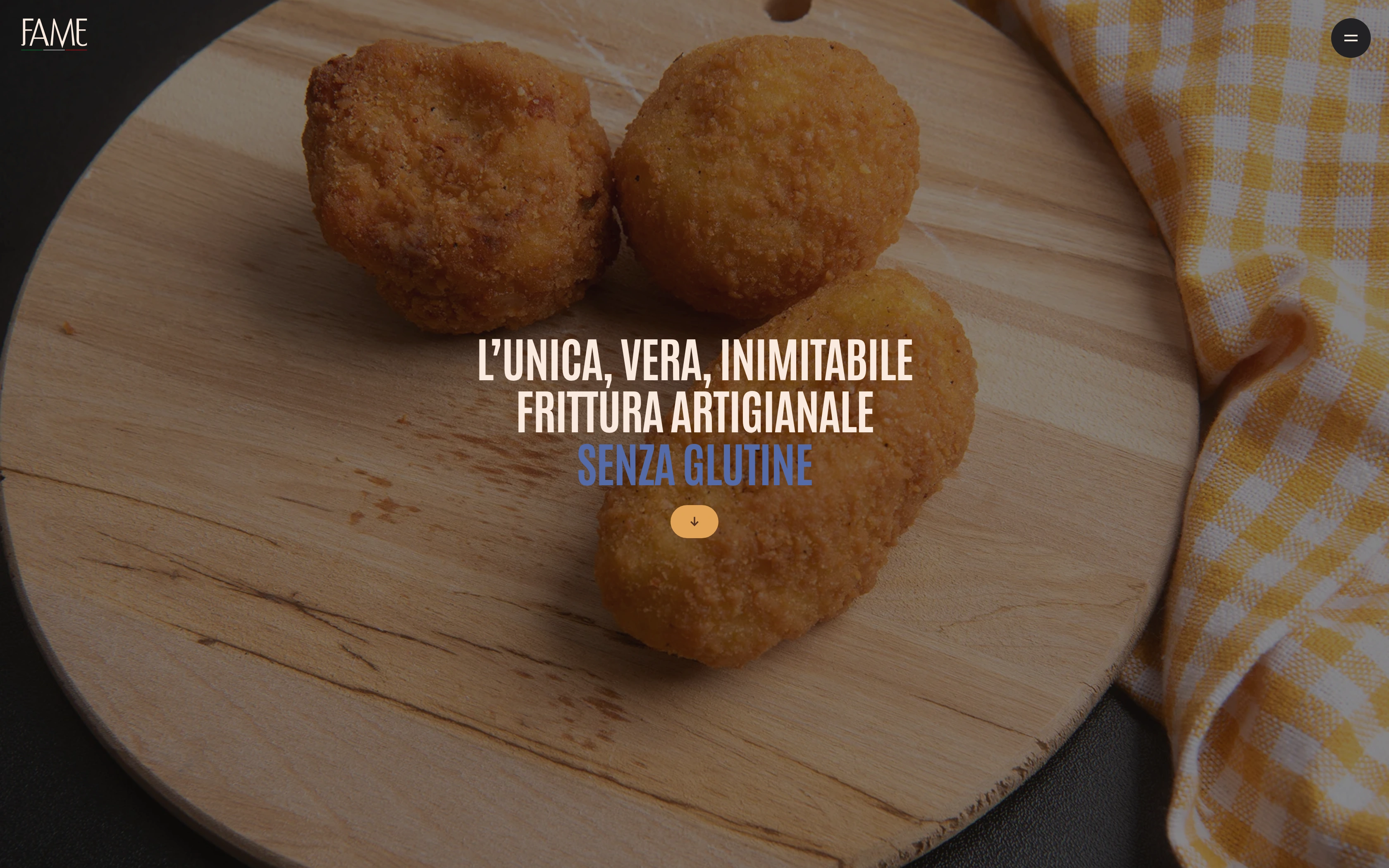 Fame — La Frittura di Napoli desktop — gluten-free line on the wooden board