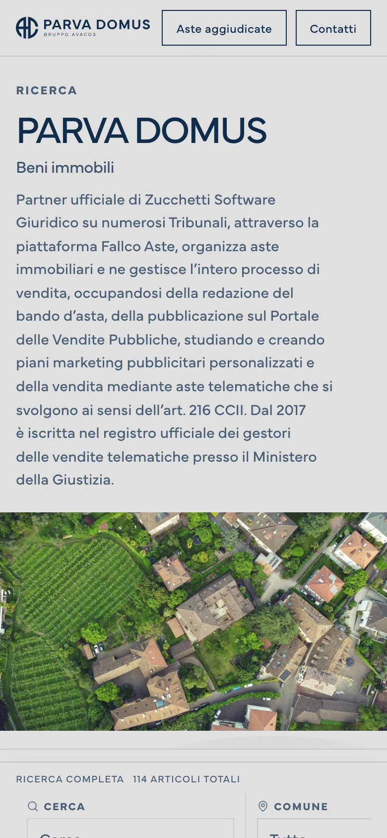 Parva Domus mobile — Property auction introduction