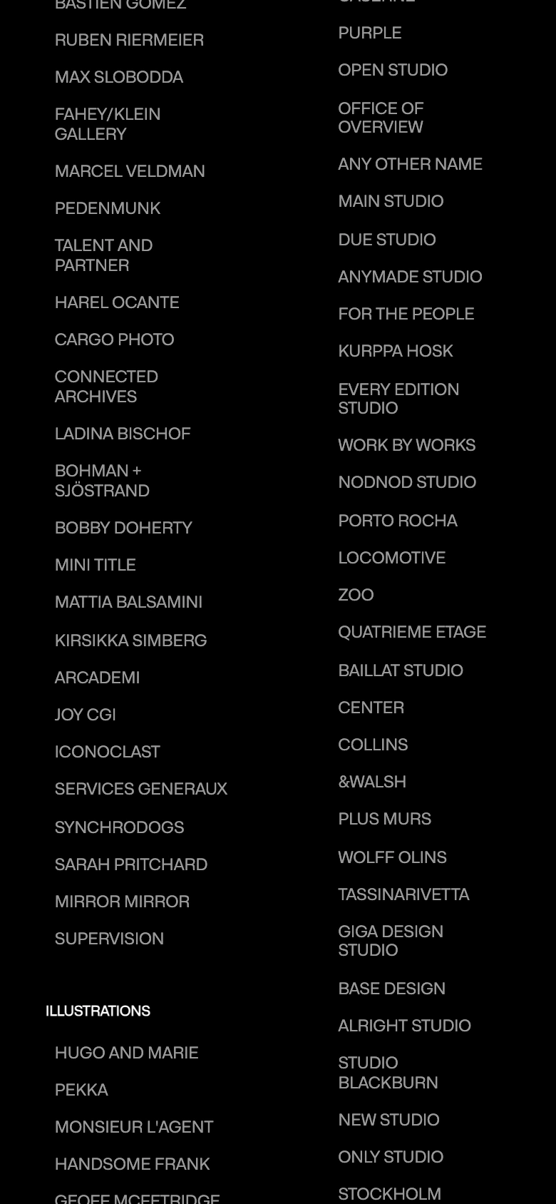 The Big Archive mobile — people and photography links