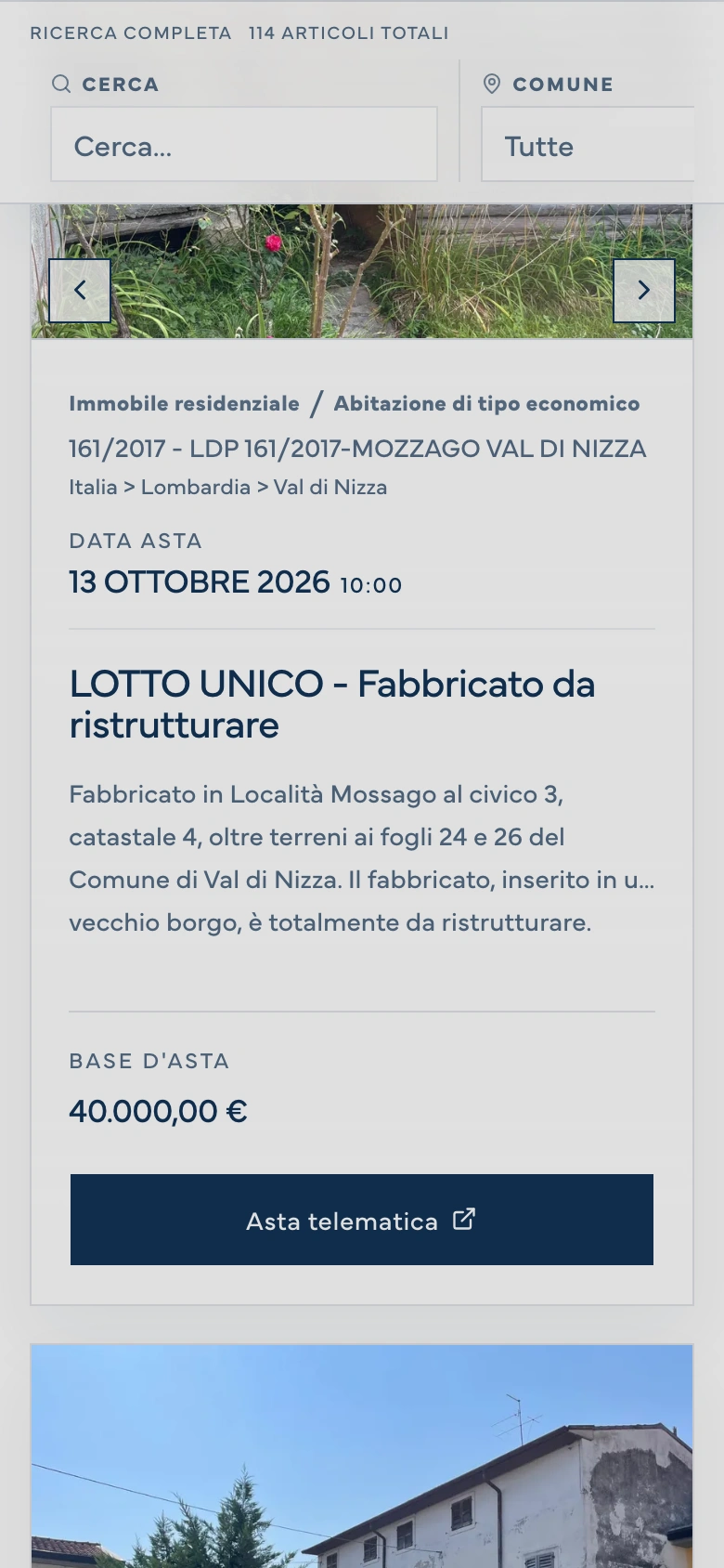 Parva Domus mobile — Property listings and auction details