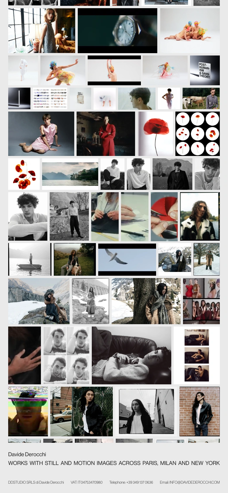 Davide Derocchi mobile — colour studies and campaign stills