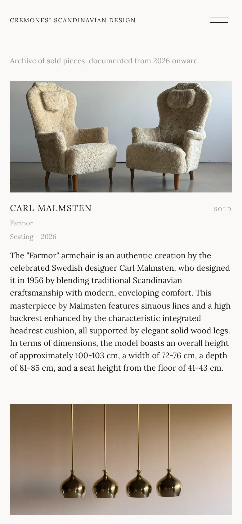 Cremonesi Scandinavian Design mobile — Archive of sold design pieces