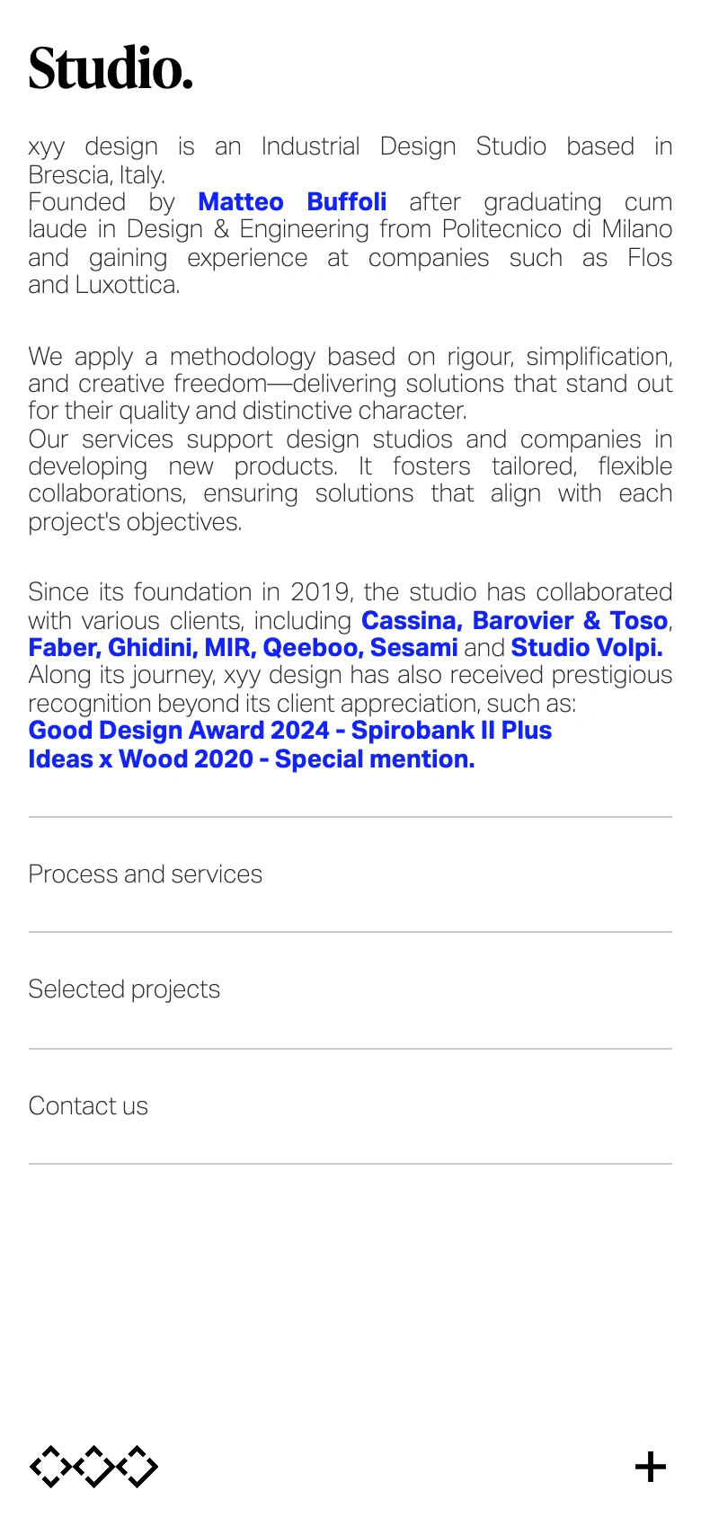 XYY Design mobile — Studio profile and design approach