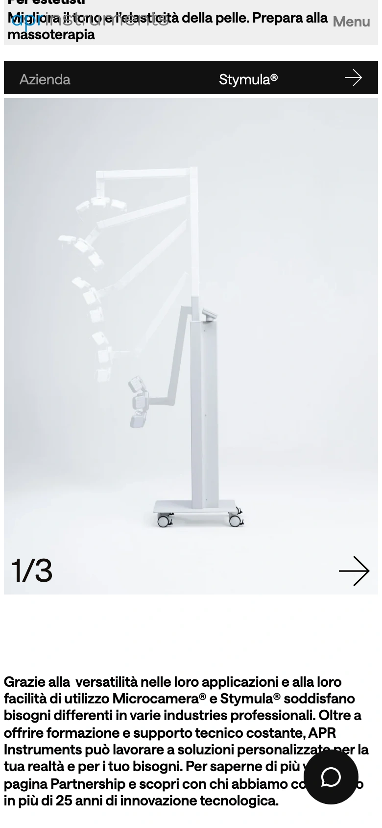APR Instruments mobile — catalogue browsing